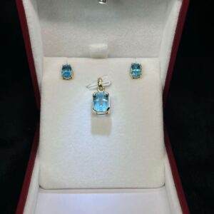 Set topacios azules oro18k