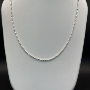 Cadena de Plata Italiana 925 Tejido Esferas Diamantadas