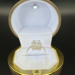 anillo plata con circon